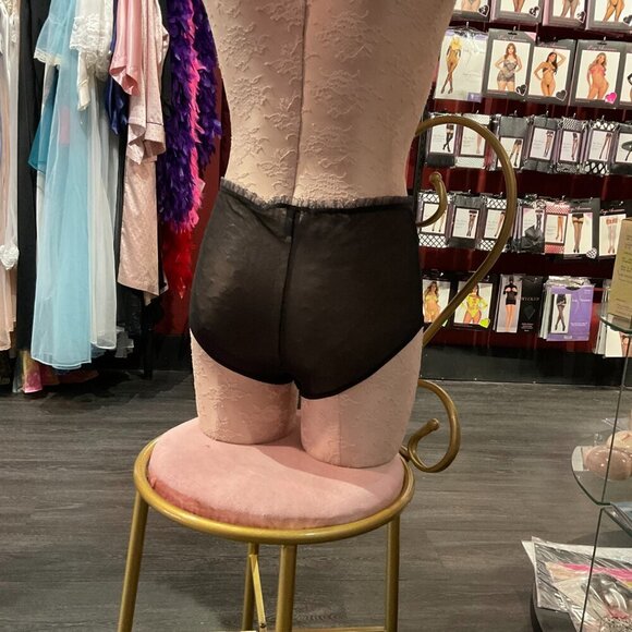 Intimissimi Smocked Mesh Underwear Rainbow Heart Glitter Size N/A Black - Picture 3 of 3